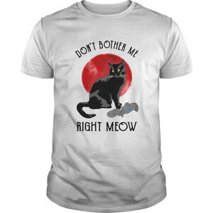Awesome Cat Dont Bother Me Right Meow Shirt